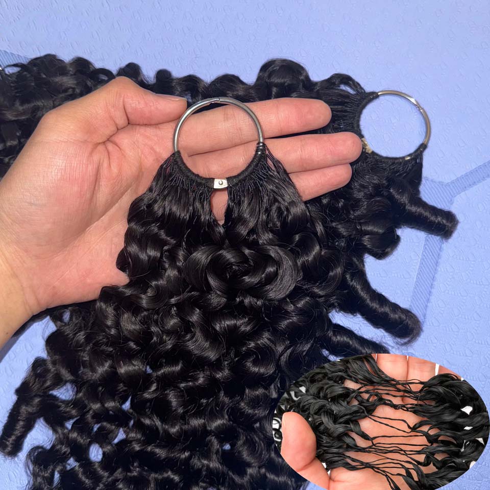 Water Wave Bulk Human Hair For Braiding - 12A バーマカーリーフェザーコロシェット人毛エクステ バーマカーリー人毛コロシェットヘア 60g 100g 180g