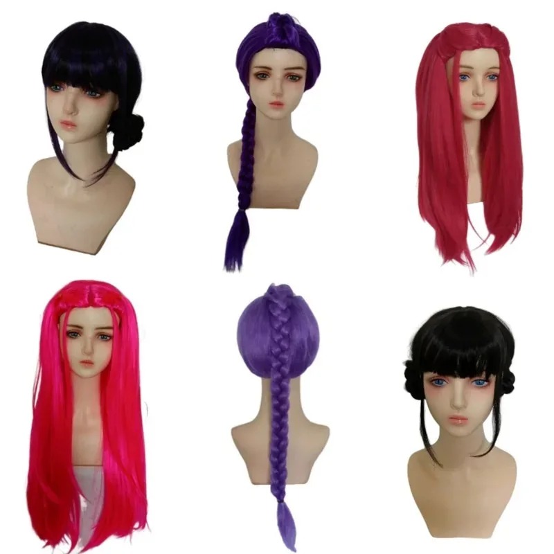 ハロウィンガールグループコスプレウィッグ耐熱人工毛女性ガール - Synthetic Wigs のレビューと価格
