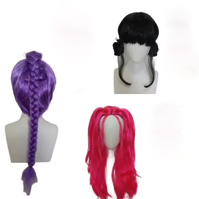 ハロウィンガールグループコスプレウィッグ耐熱人工毛女性ガール - Synthetic Wigs のレビューと価格