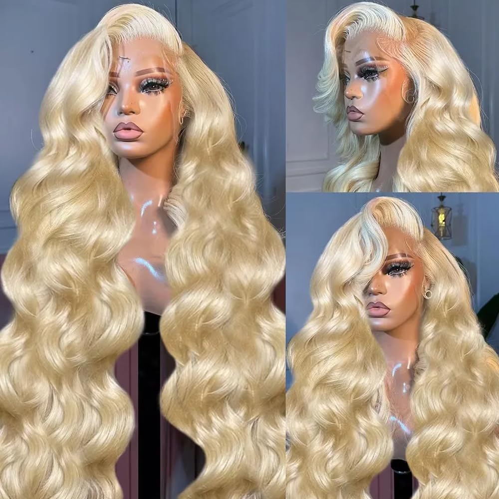 # 613（明るいブロンド）の人毛ウィッグ、ボディウェーブ、 - 613 Blonde Body Wave Lace Front Wig のレビューと価格