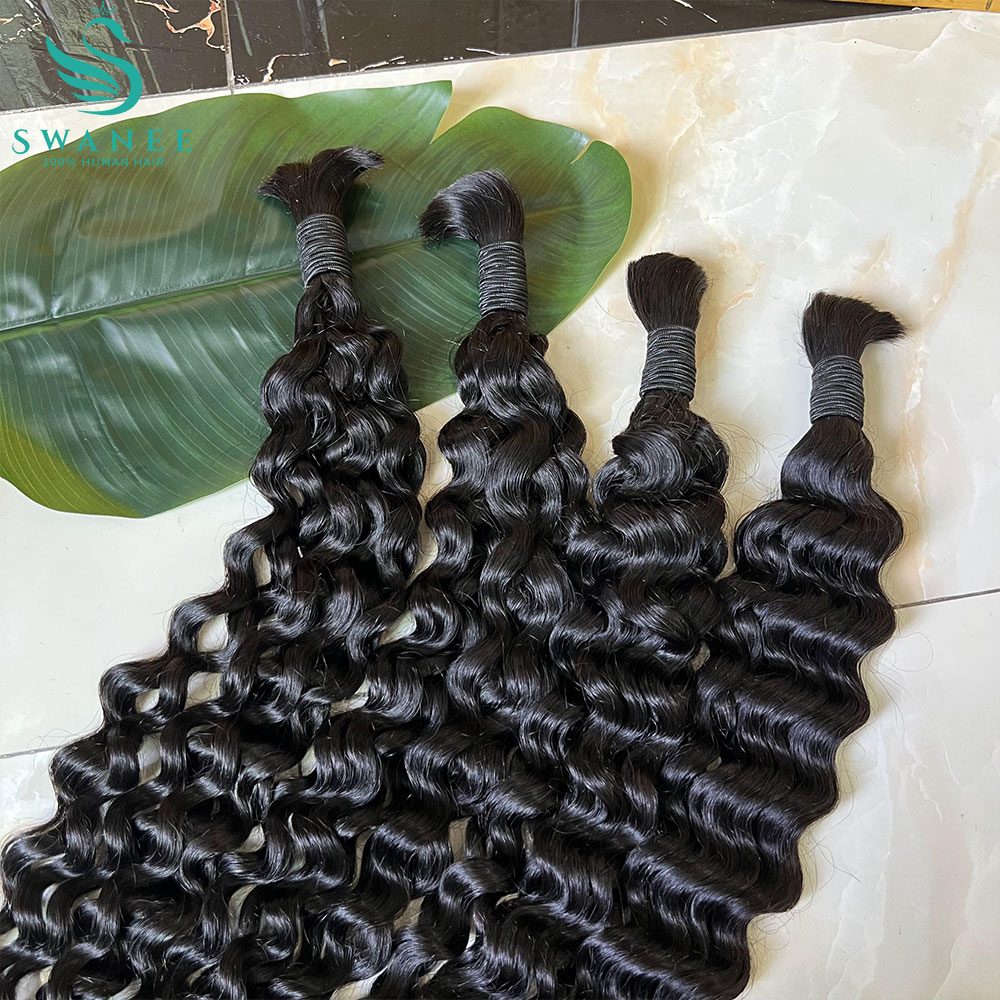 ウォーターウェーブ100%人毛バルク、ボヘミアンブレイズ用未 - Water Wave Bulk Human Hair For Braiding のレビューと価格