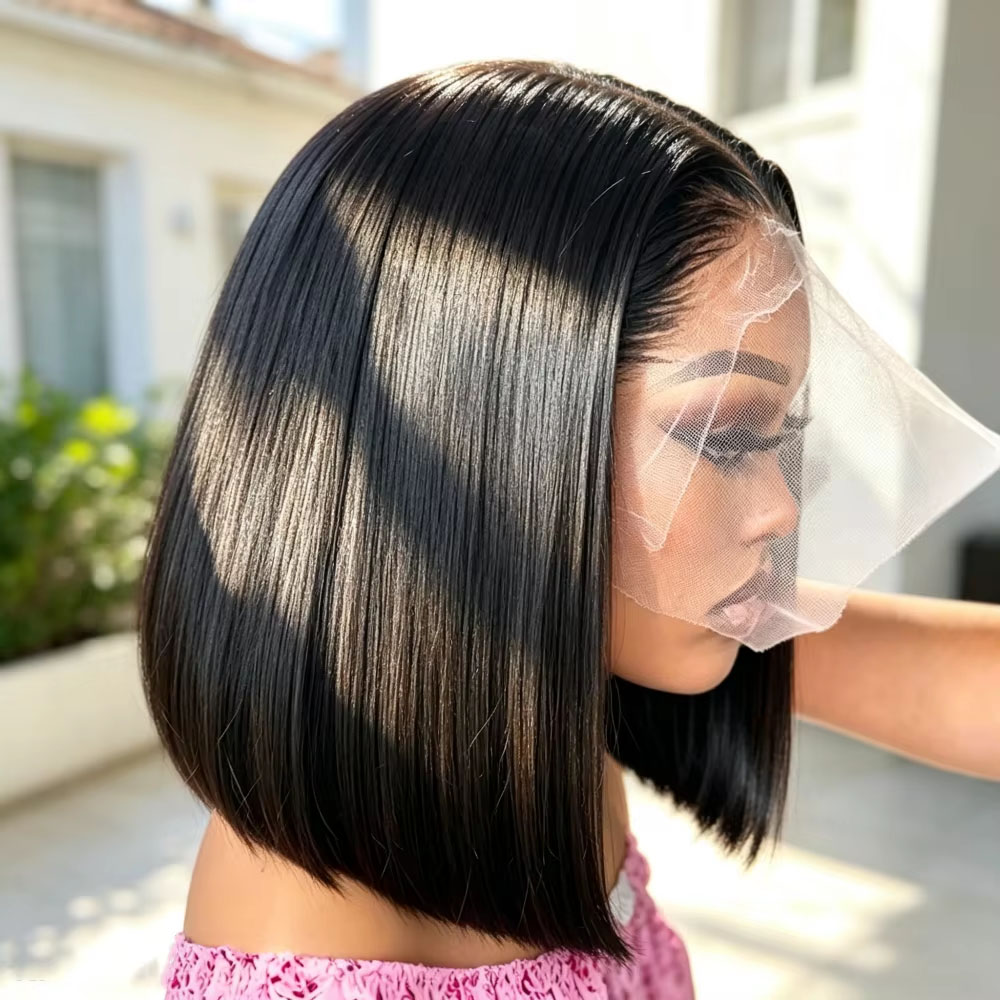 10～16インチの透明な13x6ストレートレースフロントウィ - Pre Parted 13X4 Lace Front Bob Wig のレビューと価格